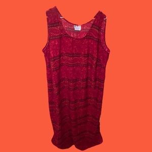 Women’s Red Sleeveless Maxi - 22W